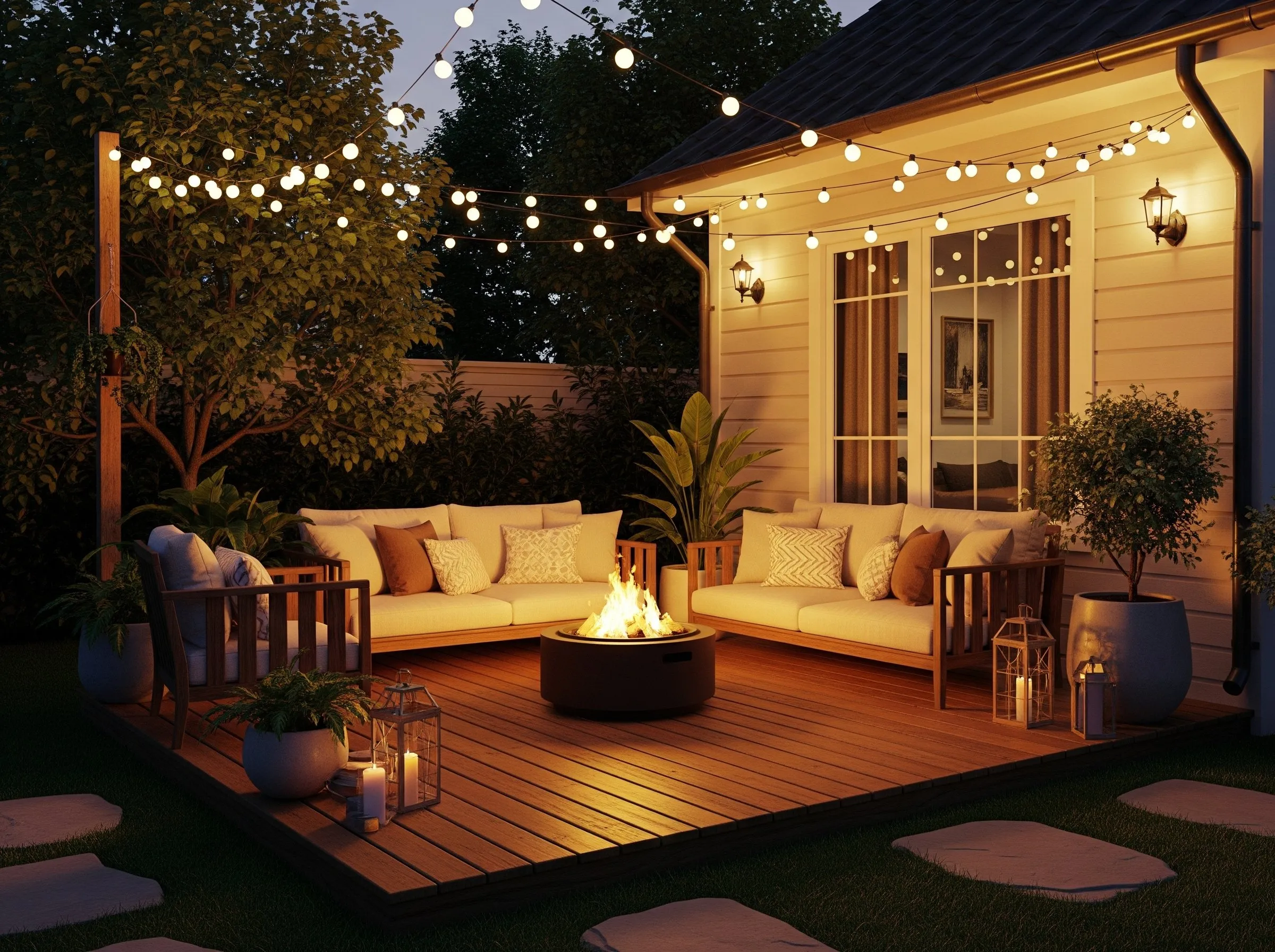 Cozy backyard patio