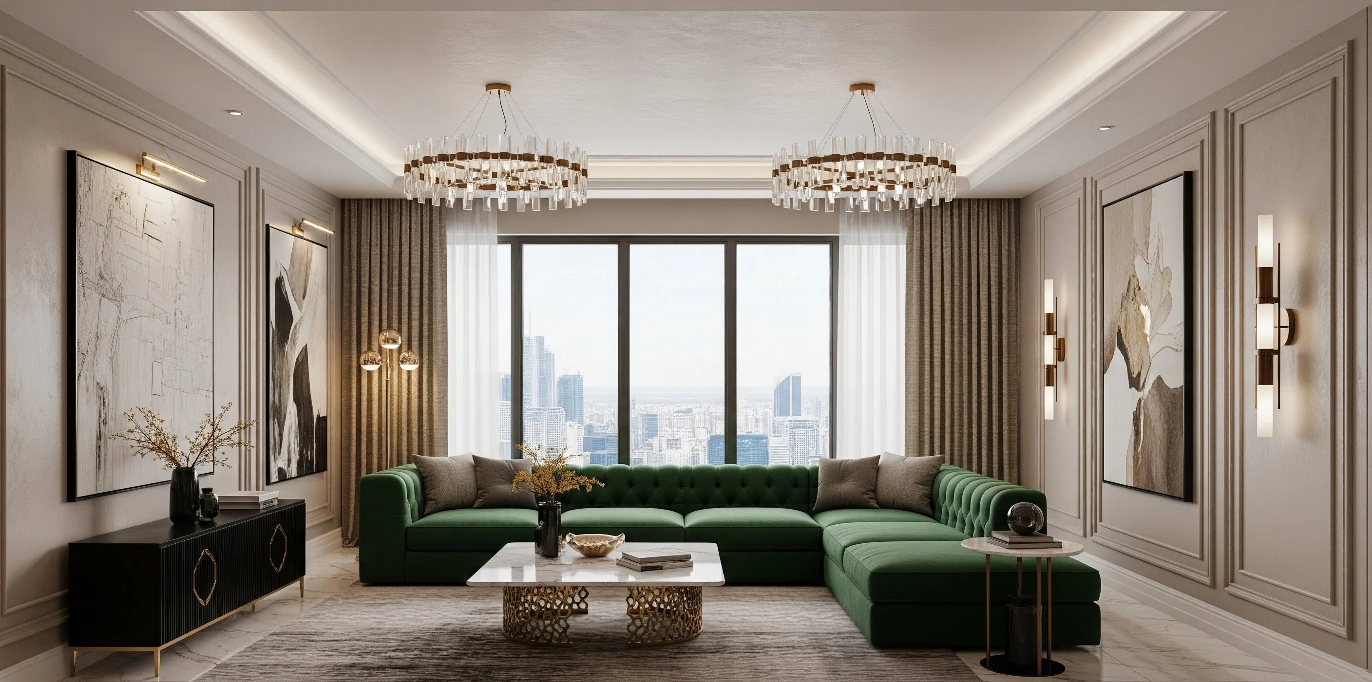 Luxury contemporary living room