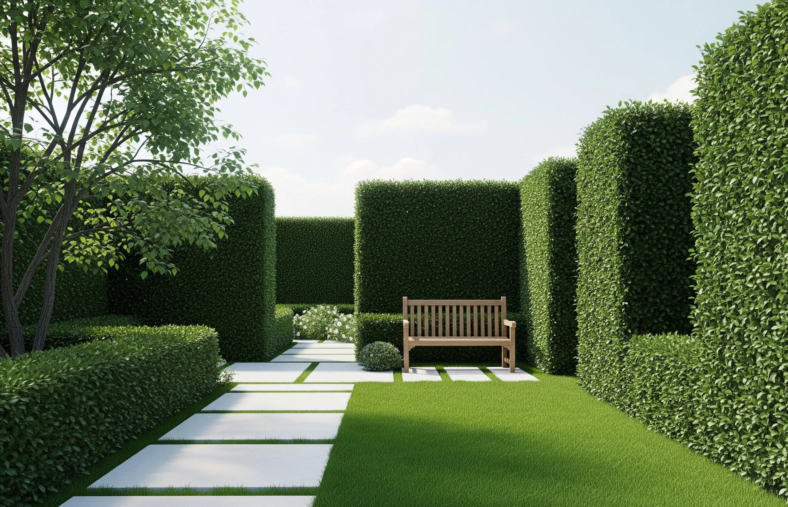 Minimalist garden space