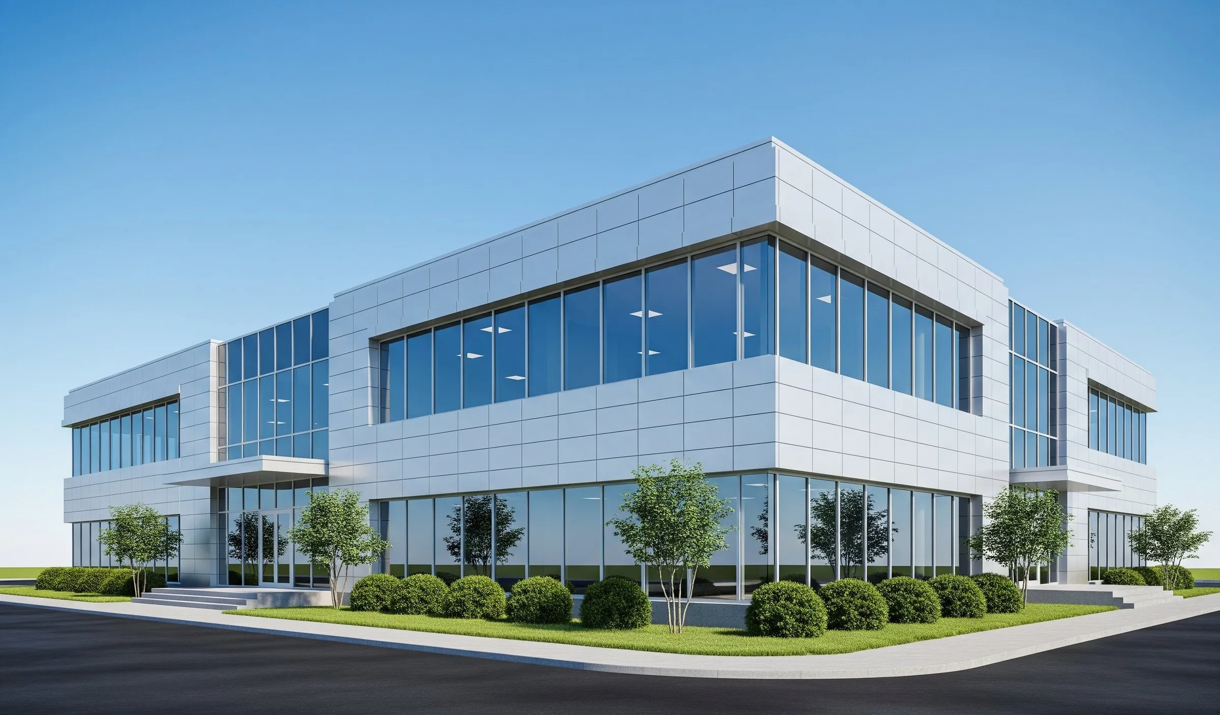 Contemporary office building exterior