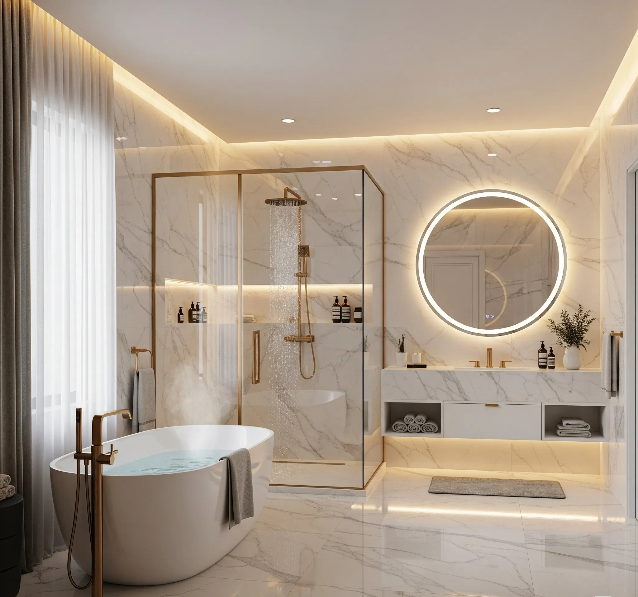 Luxury marble bathroom