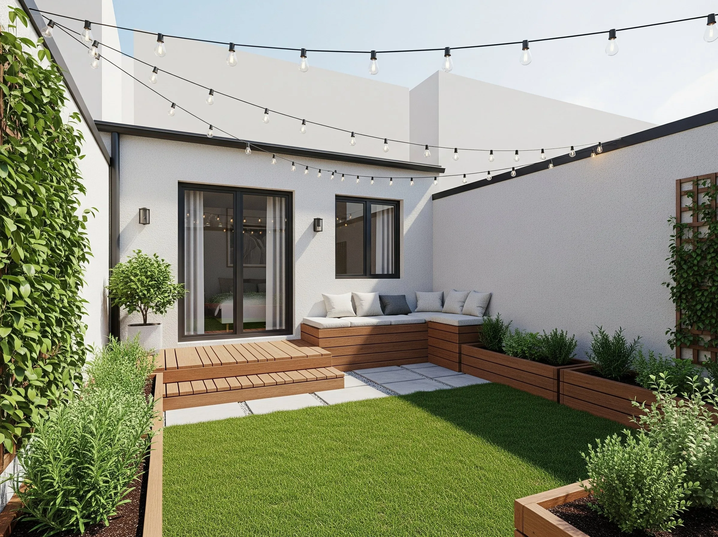Small urban backyard