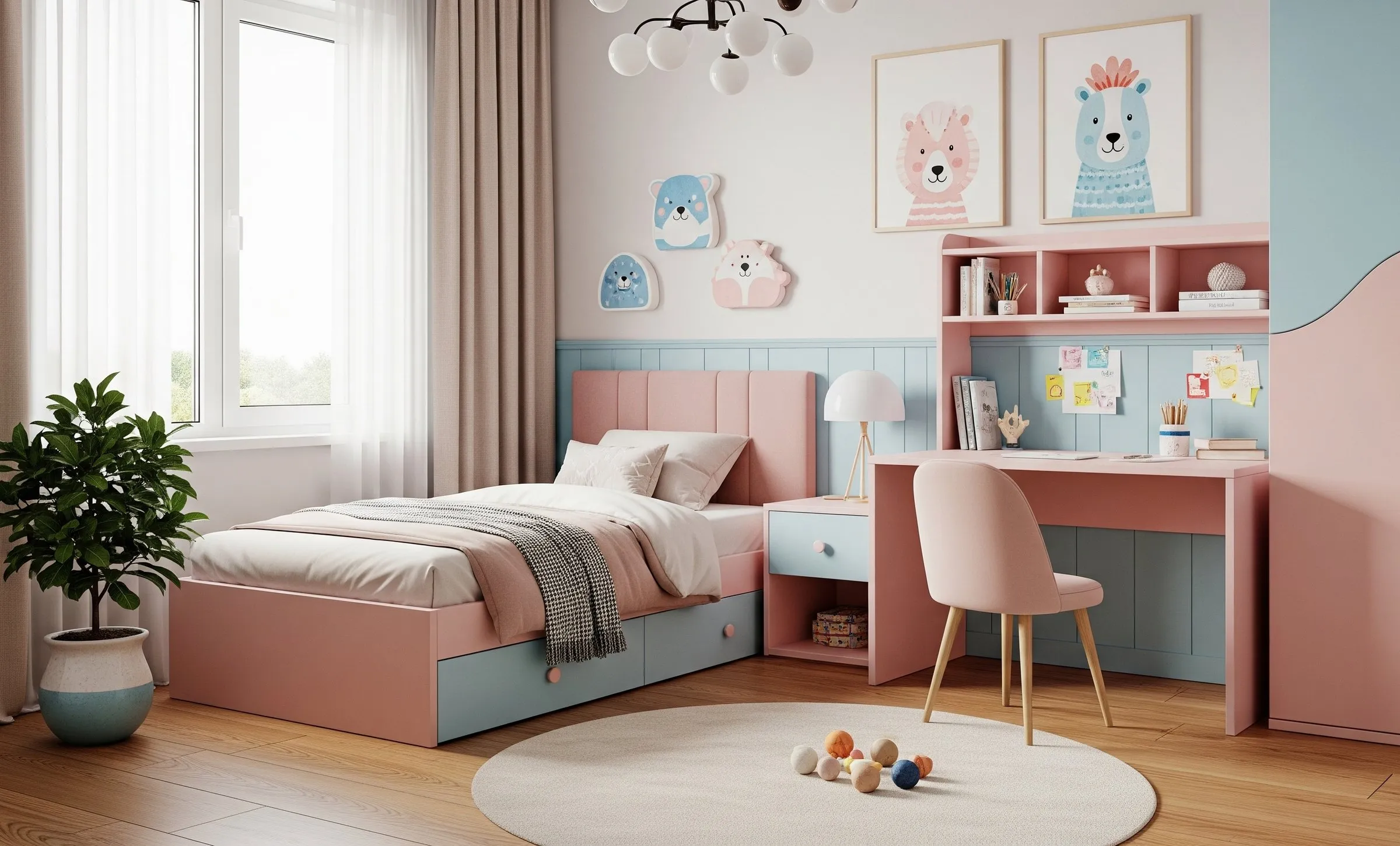 Contemporary kids bedroom