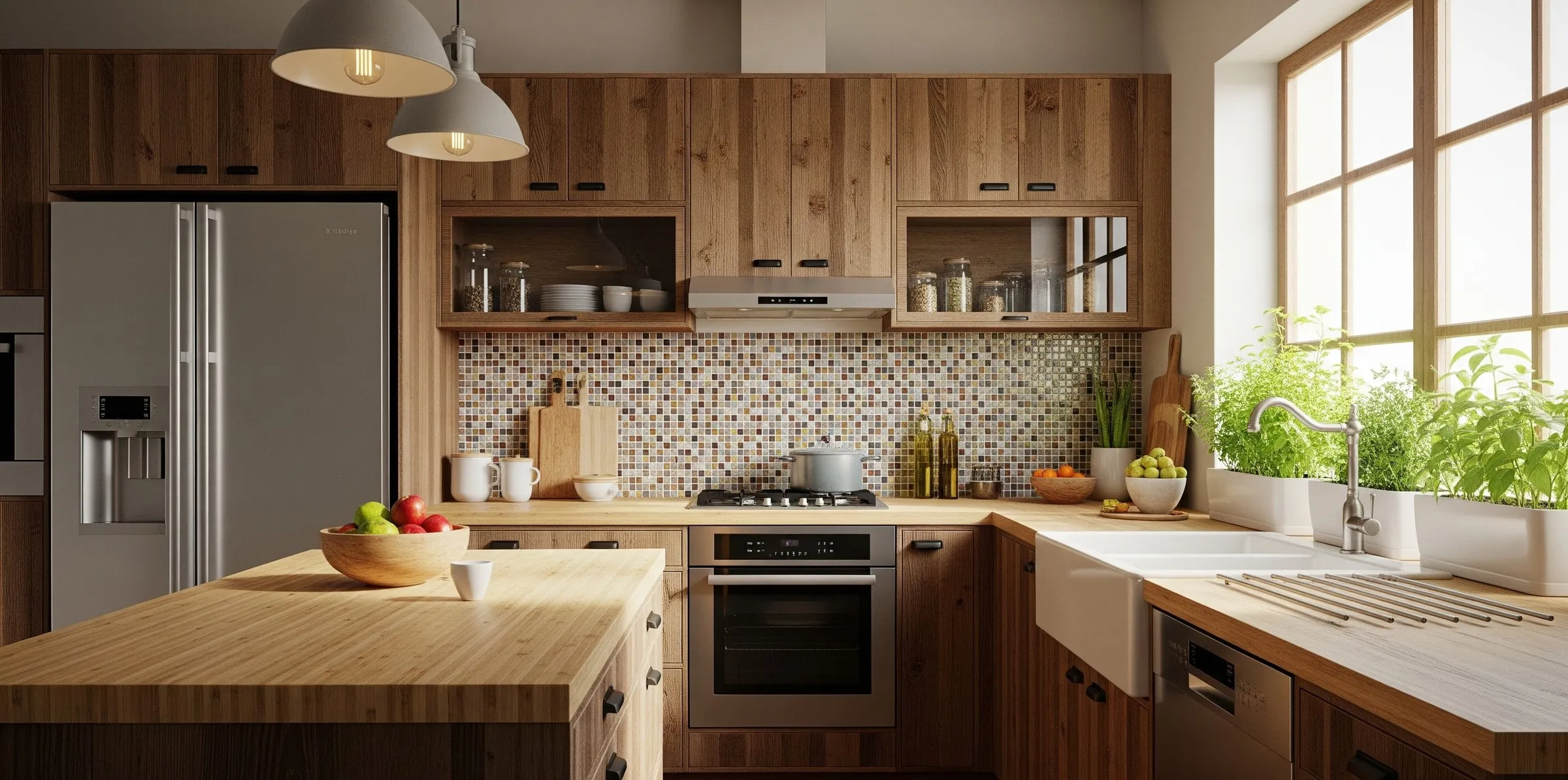 Eco friendly sustainable kitchen