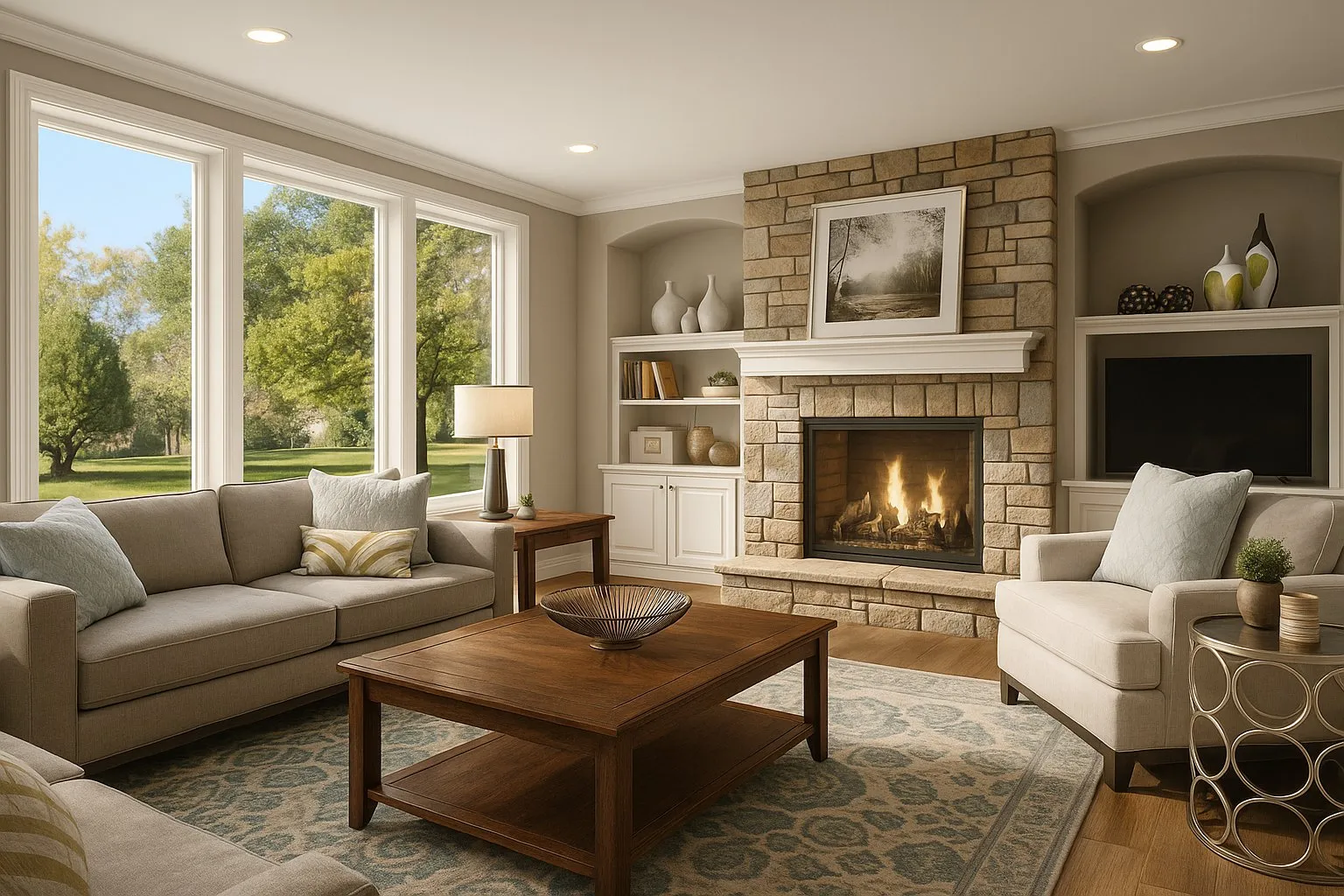 Modern cozy living room