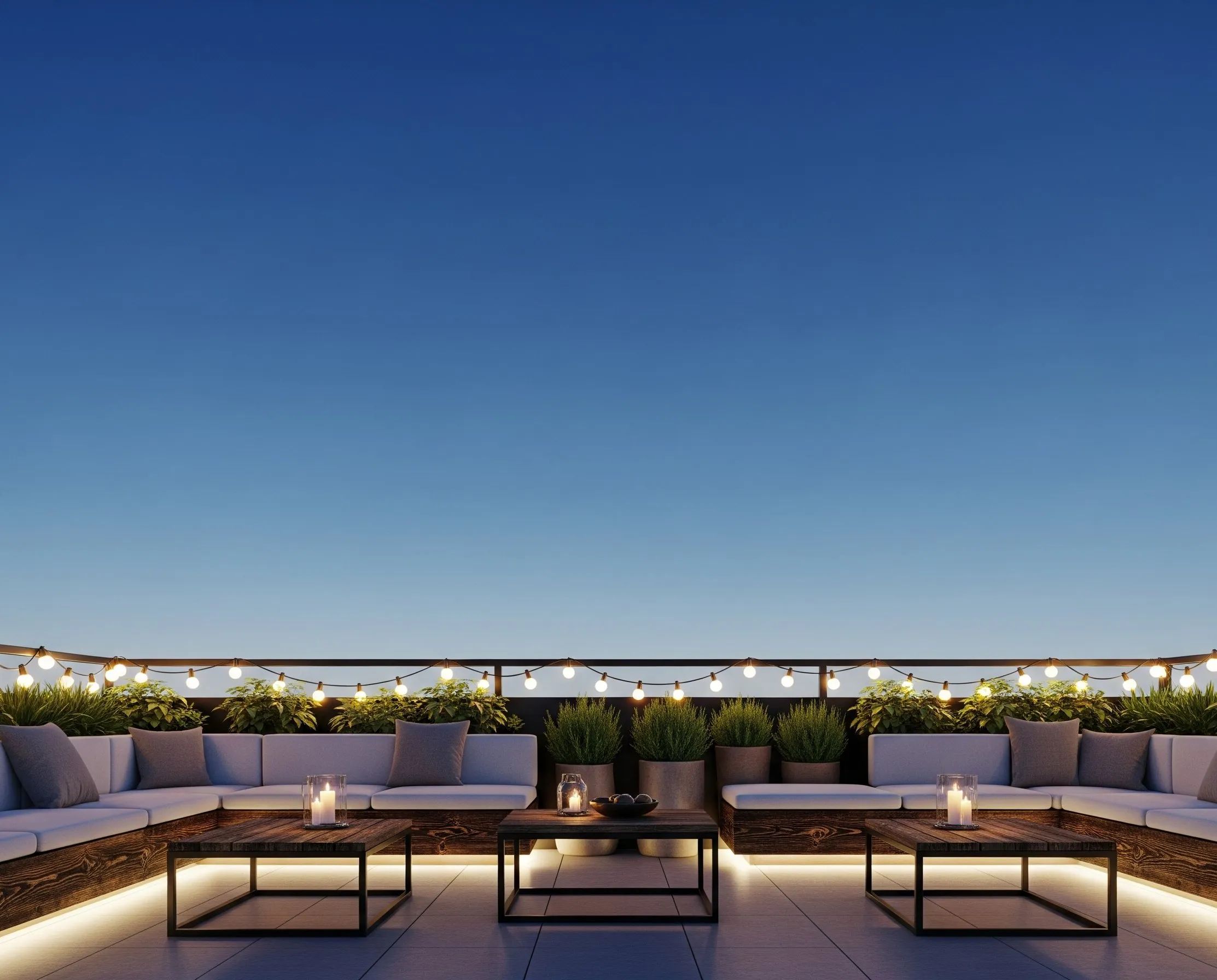 Rooftop terrace lounge